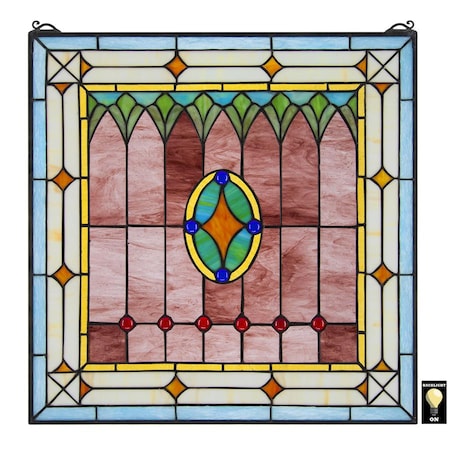 Design Toscano Craftsman Tiffany-Style Stained Glass Window TF28028